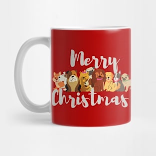 Merry Christmas with Dogs Mug